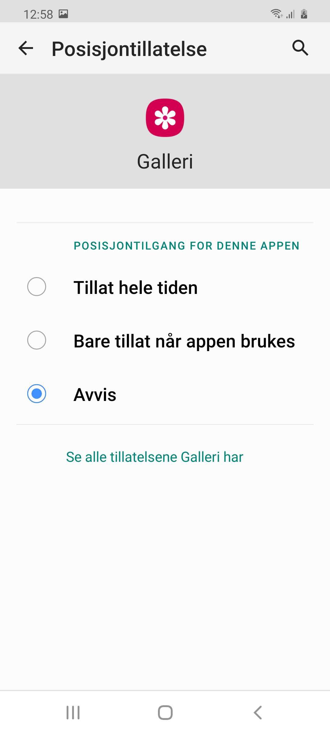 Posisjonsdata på Android