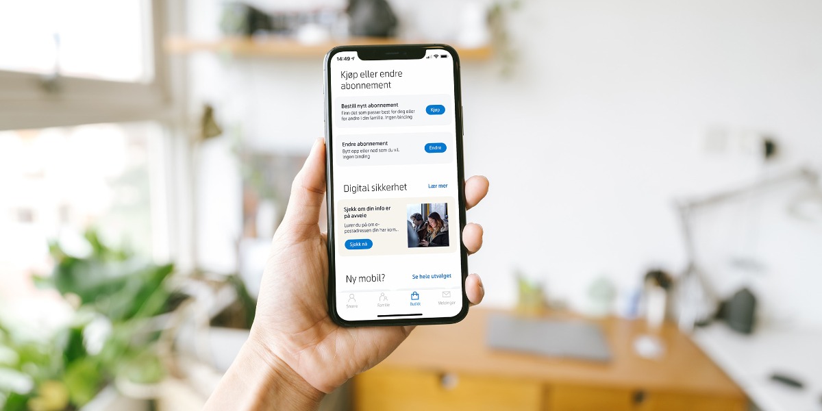 Mitt Telenor-app på iPhone