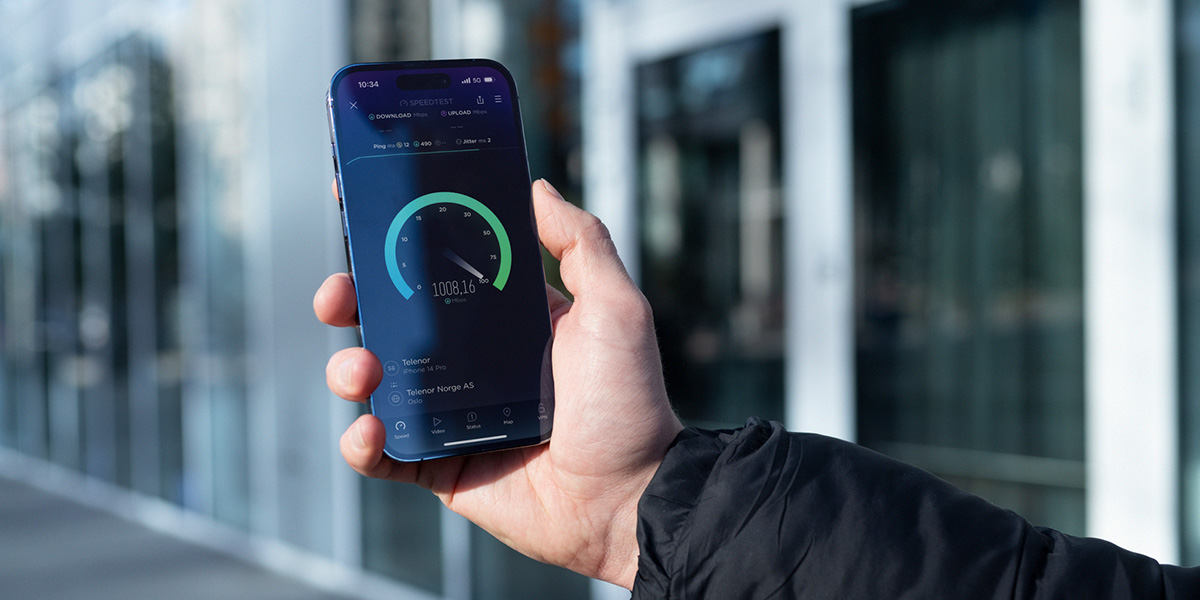 Speedtest på mobil illustrerer et viktig spørsmål om 5G