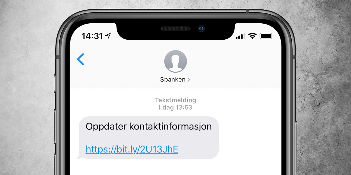 falsk nettside sms sbanken