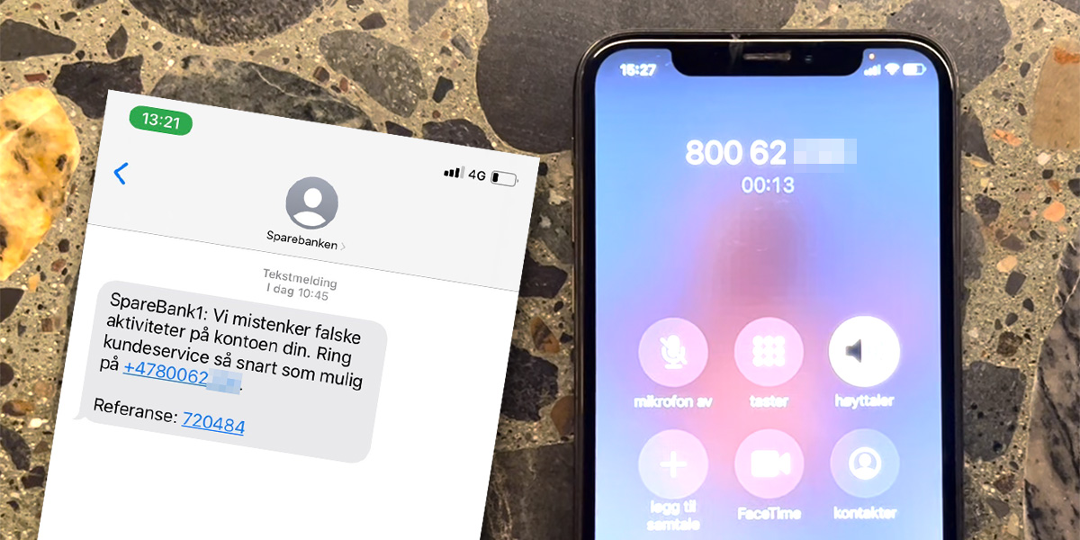 SMS med falsk 800-nummer - brukes av kriminelle for å svindel store summer